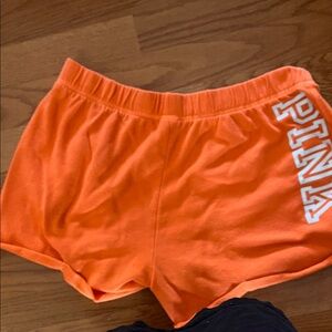PINK Victoria's Secret Vibrant Orange Athletic Shorts